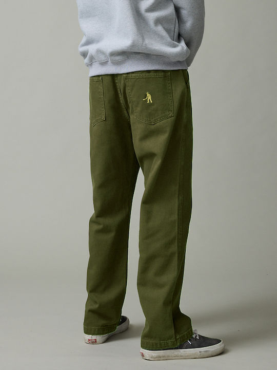 Pass~Port Men's Denim Pants in Relaxed Fit Olive