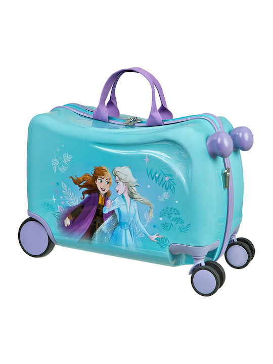 Disney Παιδική Βαλίτσα Ταξιδίου Καμπίνας Σκληρή Τυρκουάζ με 4 Ρόδες Ύψους 47εκ.