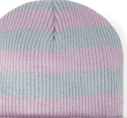 Beanie Unisex Beanie mit Rippstrick in Flieder Farbe