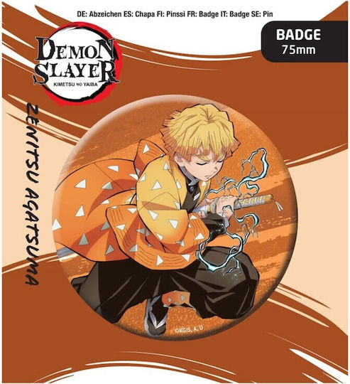 Demon Slayer Kimetsu No Yaiba Badge Pin Zenitsu Agatsuma