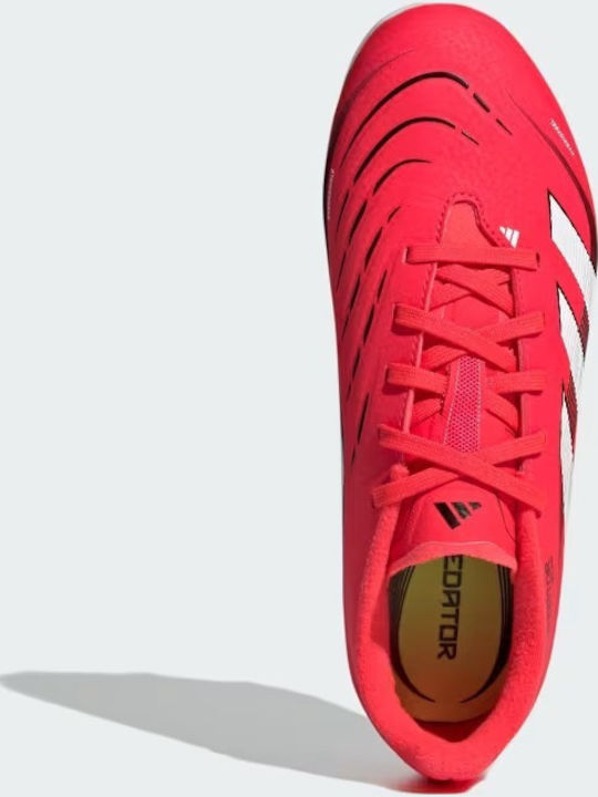 Ghete de Fotbal Pentru Copii Predator League Cu Crampoane Roșu / Alb Cloud / Negru Core