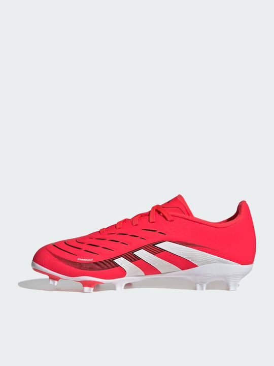 Ghete de Fotbal Pentru Copii Predator League Cu Crampoane Roșu / Alb Cloud / Negru Core
