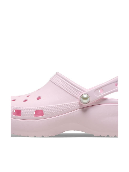 Crocs Classic Pearl Γυναικεία Σαμπό Ροζ