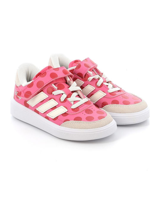 Courtblock Kids Sneakers with Scratch Fuchsia