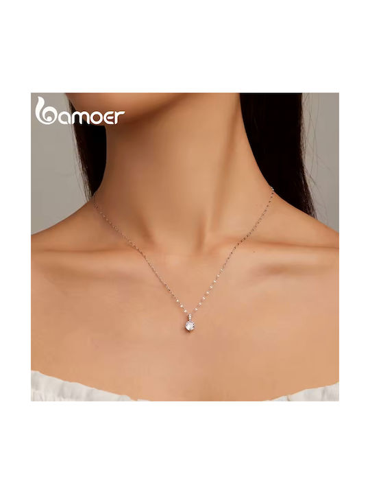 Bamoer Necklace from Silver with Zircon