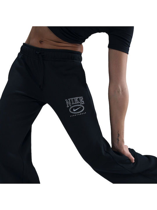 Club Fleece Sweatpants Flared Fleece Black