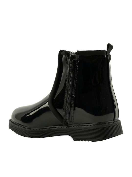 Kids Boots with Zipper Black