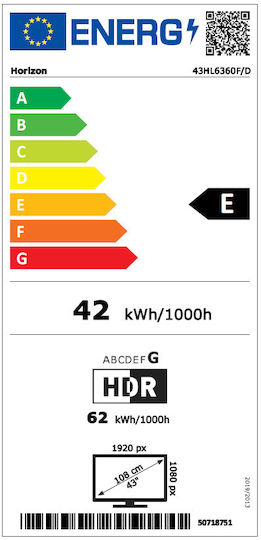 Horizon-Europe Smart Τηλεόραση 43" Full HD LED 43HL6360F/D (2024)