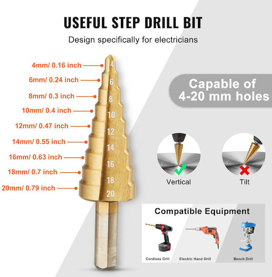 Vevor 10 Ton Hydraulic Knockout Punch Kit 1/2" Έως 2" Conduit Hole Cutter Set Ko Tool Kit Puncher 6 Piece Metal Sheet Driver Tools Aluminium Brass Inox Fiberglass Plastic