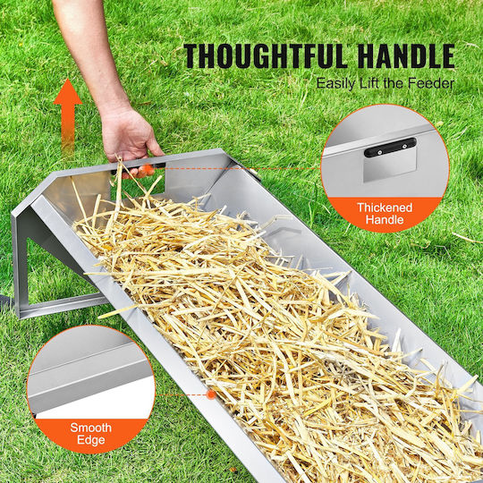 Vevor Livestock Feeding Trough 22 Gallon Capacity 45" Κατσικίσιο Τροφοδότη 10 Πρόβατα