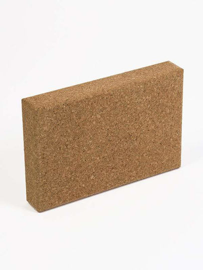 Йога блок от корк плосък 30.5x20.5x5см