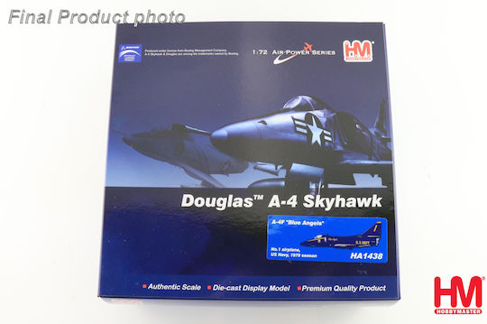 Ready-Made Metal Model of Military Airplane Scale 1/72 Douglas A-4F "Blue Angels" No.1 Airplane US Navy 1979 Season