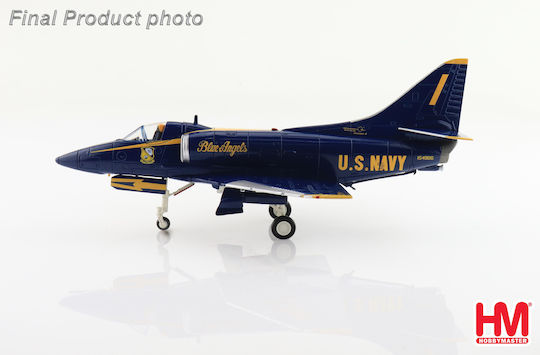 Ready-Made Metal Model of Military Airplane Scale 1/72 Douglas A-4F "Blue Angels" No.1 Airplane US Navy 1979 Season