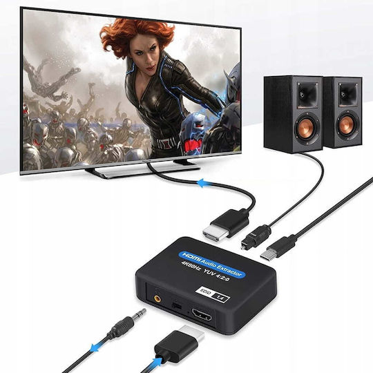 Hdmi 2.0 Extractor Toslink Optischer Konverter Aux Anschluss Hdcp 4k
