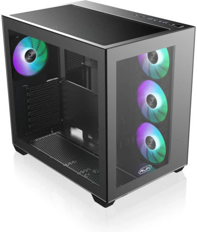 Raijintek Paean C7 Gaming Middle Tower Cutie de calculator cu iluminare RGB Negru