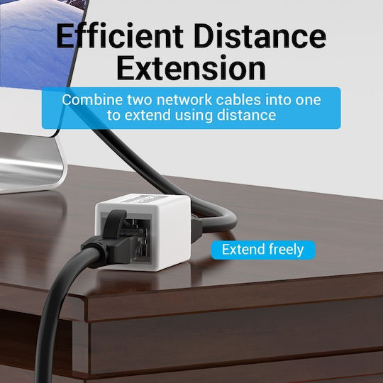 Vention Cat.6 Ftp Network Extender Rj45 Connector White 10-pack Ipvw0-10