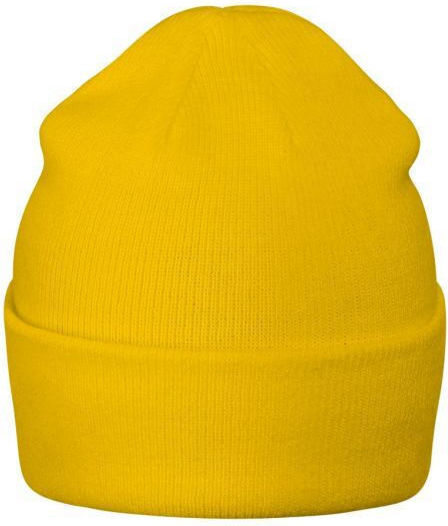 Beanie Unisex Σκούφος Πλεκτός σε Κίτρινο χρώμα