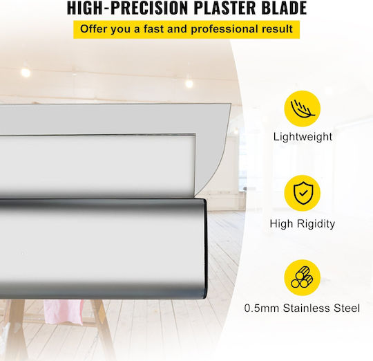 Γυψοσανίδα Vevor Skimming Blade 32 Ιντσών Λειαντικό Μαχαίρι Knock-down Εργαλείο Φινιρίσματος Στόκου Ανοξείδωτο Χάλυβα Ακραία Καπάκια Υψηλής Πρόσκρουσης Γυψοσανίδες Τοίχου Γυψοσανίδας Γυψοσανίδας Γυψοσανίδας