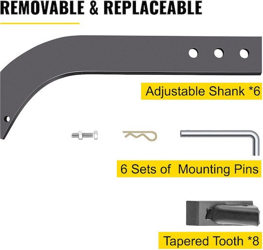 Box Blade Shanks Spiral Shank Tooth 3-Hole Shank Scraper Box 6pcs