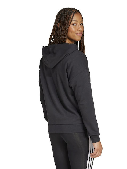 adidas Linear Full-zip French Terry Women's Hooded Sweatshirt Black