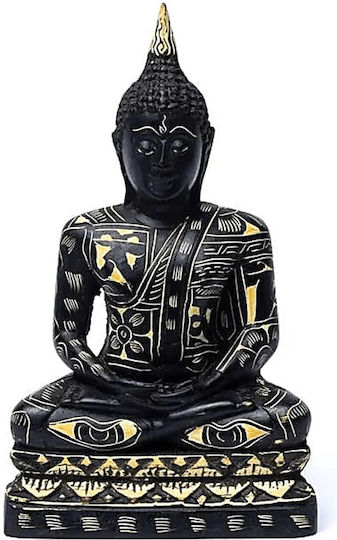 Sculpture Buddha Meditation Pose Black 17cm