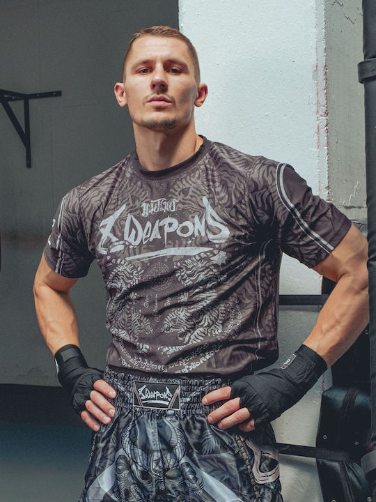 8 Weapons Ανδρική Κοντομάνικη Μπλούζα 8180003 για MMA / Muay Thai Μαύρη