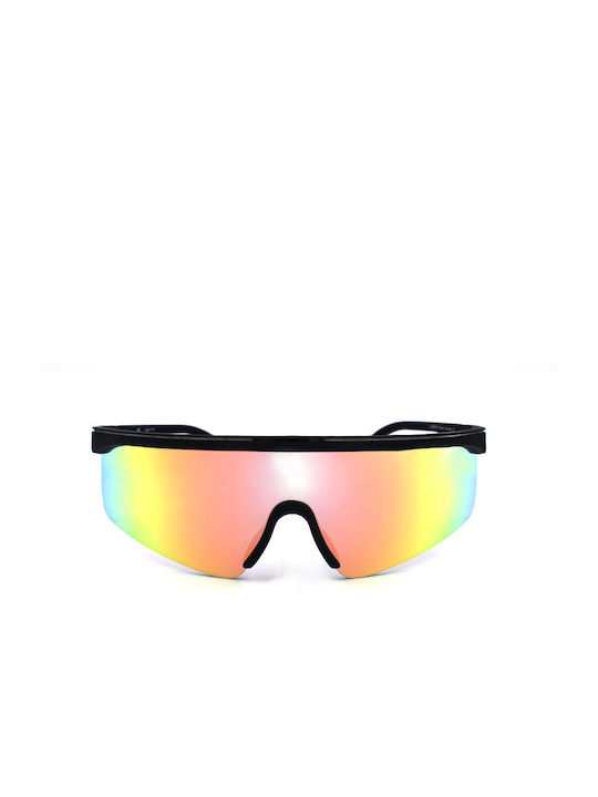 Police Sunglasses with Black Plastic Frame and Multicolour Mirror Lens SPLA28 6AAY