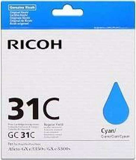 Ricoh GC-31C Γνήσιο Μελάνι Εκτυπωτή InkJet Κυανό (405689)