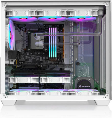 Raijintek Paean C7 Gaming Midi Tower Computer Case with Window Panel White