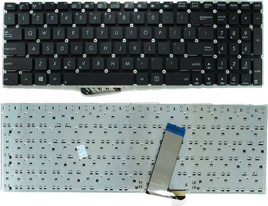 Asus Laptop Keyboard for X552 X551 X552E without Frame and English (UK) Layout in Black Color