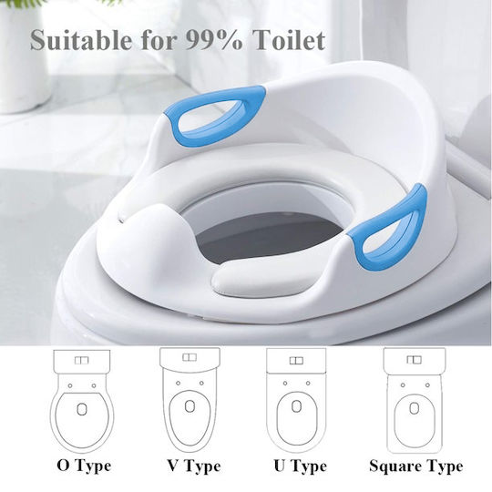 Zafit Toddler Toilet Seat White with Handles & Cushion