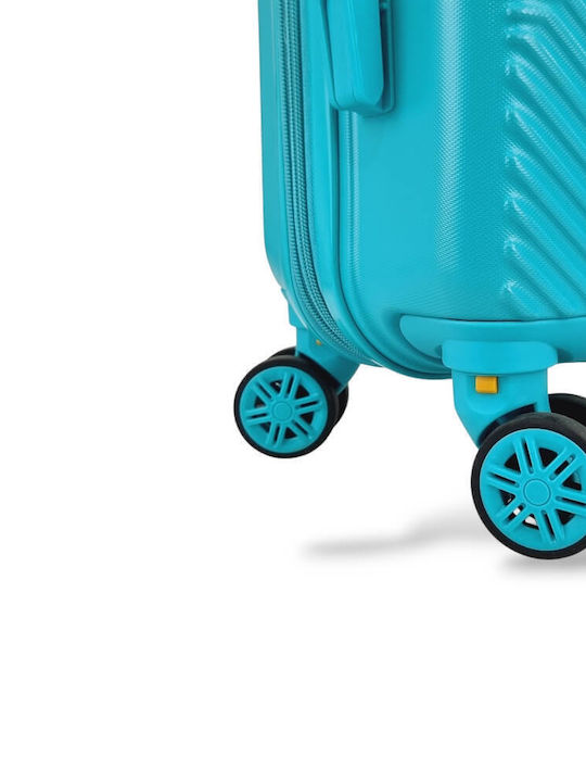Playful Bags Travel Suitcases Hard Turquoise with 4 Wheels Set of 2pcs & Backpack