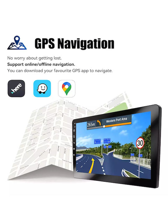 Автомобилна Аудио Система (Блутут/USB/WiFi/GPS/Apple-Carplay/Android-Auto) с Тъчскрийн 9"