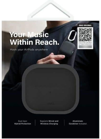 Uniq Nexo Θήκη Σιλικόνης σε Μαύρο χρώμα για Apple AirPods 4