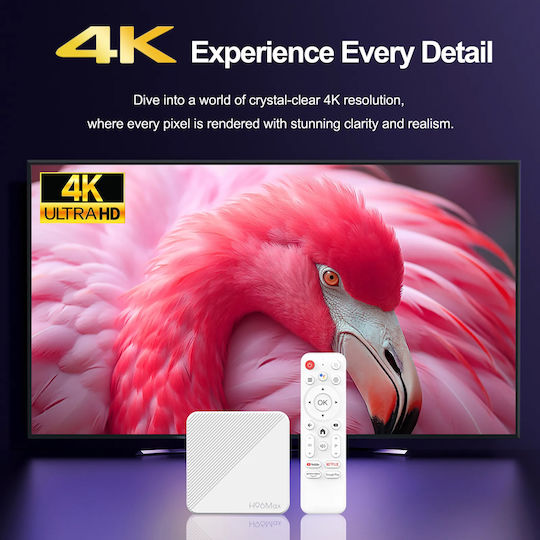 H96 Max ТВ кутия H96 MAX H313 H96MAX-H313 4K UHD с WiFi USB 2.0 2GB RAM и 16GB Памет за съхранение с Операционна система Андроид 14.0 и Google Assistant