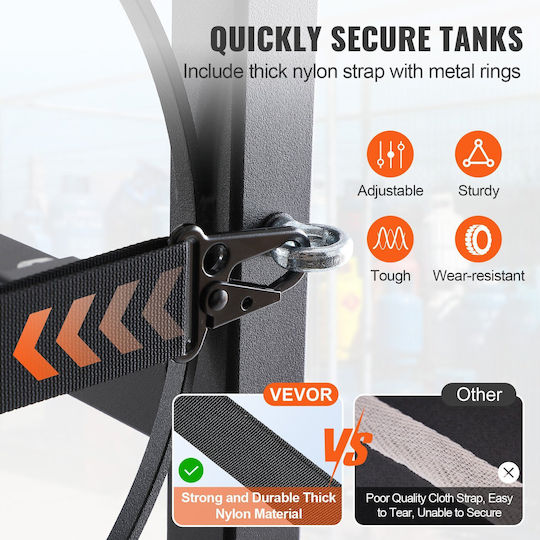 Vevor Refrigerant Tank Rack 2 X 30 Pounds Other 3 Small Cylinder Tank Rack 12.79x12.99 X 47.12 Inches Refrigerant Cylinder Rack Freon Cases Gas Oxygen Nitrogen