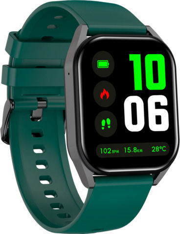 Canyon SW-58 Aluminium Wasserdicht Smartwatch mit Pulsmesser (Silver Green)