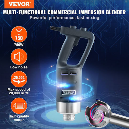 Vevor Commercial Hand Blender 750W with Shaft