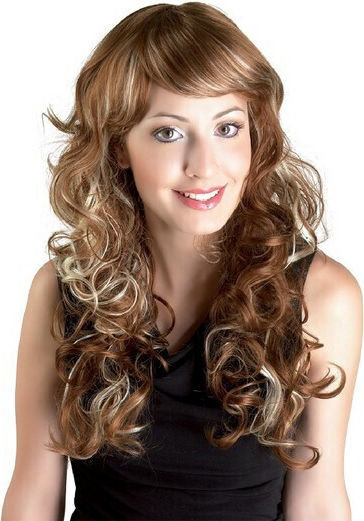 Carnival Wig Curly Chestnut