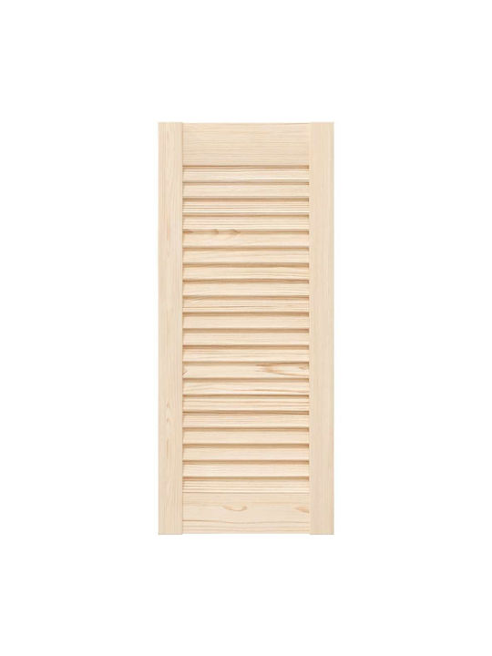 Lamellentür 69x29,5 cm Massives Kiefernholz Braun