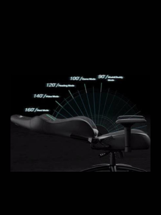 Anda Seat Phantom 3 Καρέκλα Gaming Δερματίνης με Ρυθμιζόμενα Μπράτσα Elegant Black