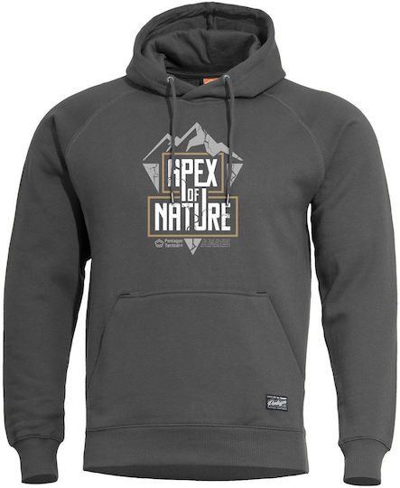 Hoodie Sweatshirt Phaeton "apex Nature" Cinder Grey Pentagon