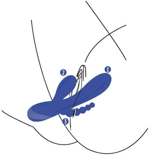 Scala Xocoon Triple Love Clitoral Vibrator 19cm Blue