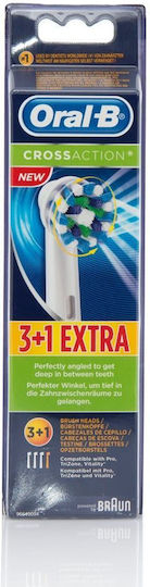 Oral-B CrossAction Заместители на главите на електрическата четка за зъби 3 & 1 Екстра 4бр