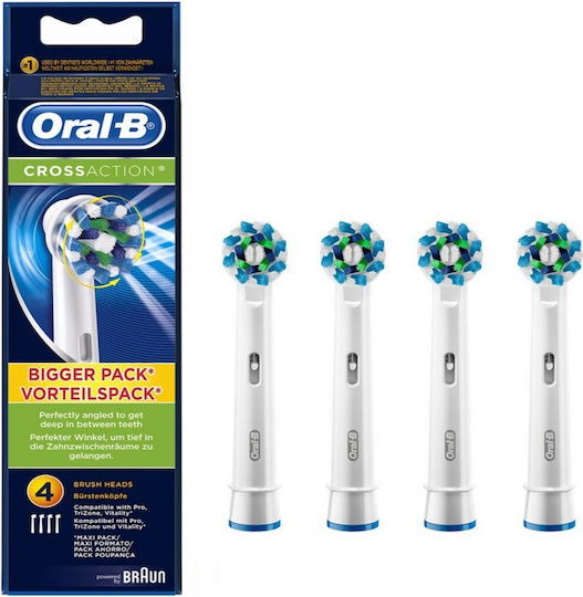 Oral-B CrossAction Electric Toothbrush Replacement Heads Value Pack 4pcs