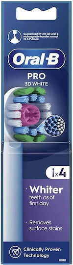 Capete de schimb pentru periuță electrică Oral-B Pro 3D White, pachet de 4 bucăți