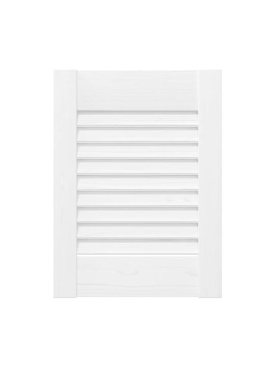 Vidaxl Cabinet Doors Louvred Design 2 Pieces White 39.5x29.5 Cm White