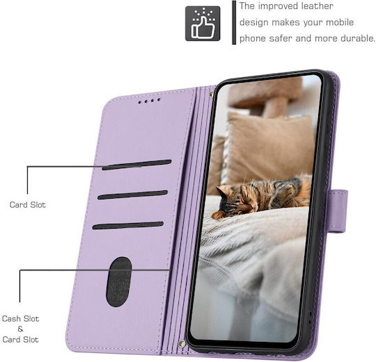 No Cat No Life Wallet Purple (Oppo A80 5G)
