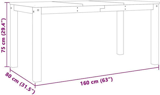 Τραπεζαρία Panama 3τμχ 160x80εκ.