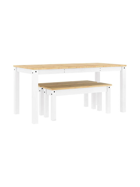 Esszimmermöbel-Set 3 Stück 160x80cm